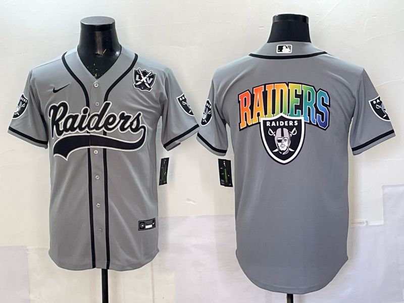 Men 2025 Oakland Raiders Blank Grey 3th generation Joint Name Nike Limited NFL Jersey style 066->oakland raiders->NFL Jersey
